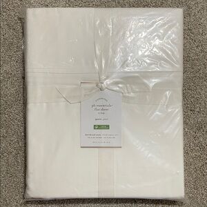 Pottery Barn White Flat Sheet